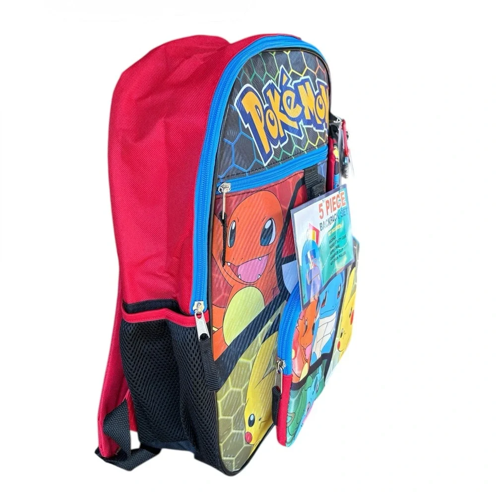 Pokemon Backpack Set with Pikachu and Friends 5+ Piece Set NWT